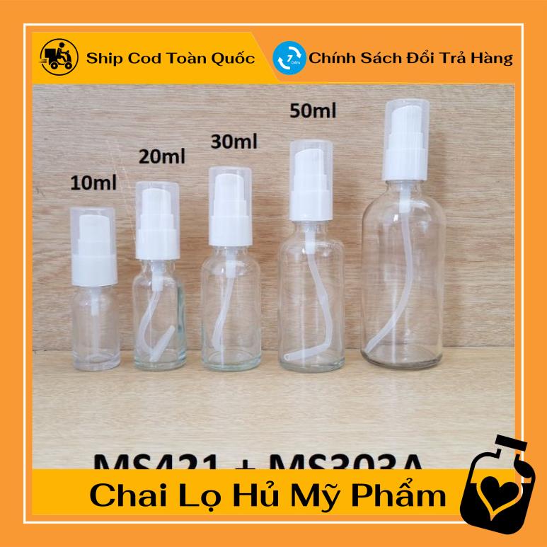 Chai Chiết Mĩ Phẩm ❤ Chai thủy tinh xịt giọt 30ml,50ml,100ml chiết mỹ phẩm, dầu gội, sữa tắm, serum , , phụ kiện du lịch