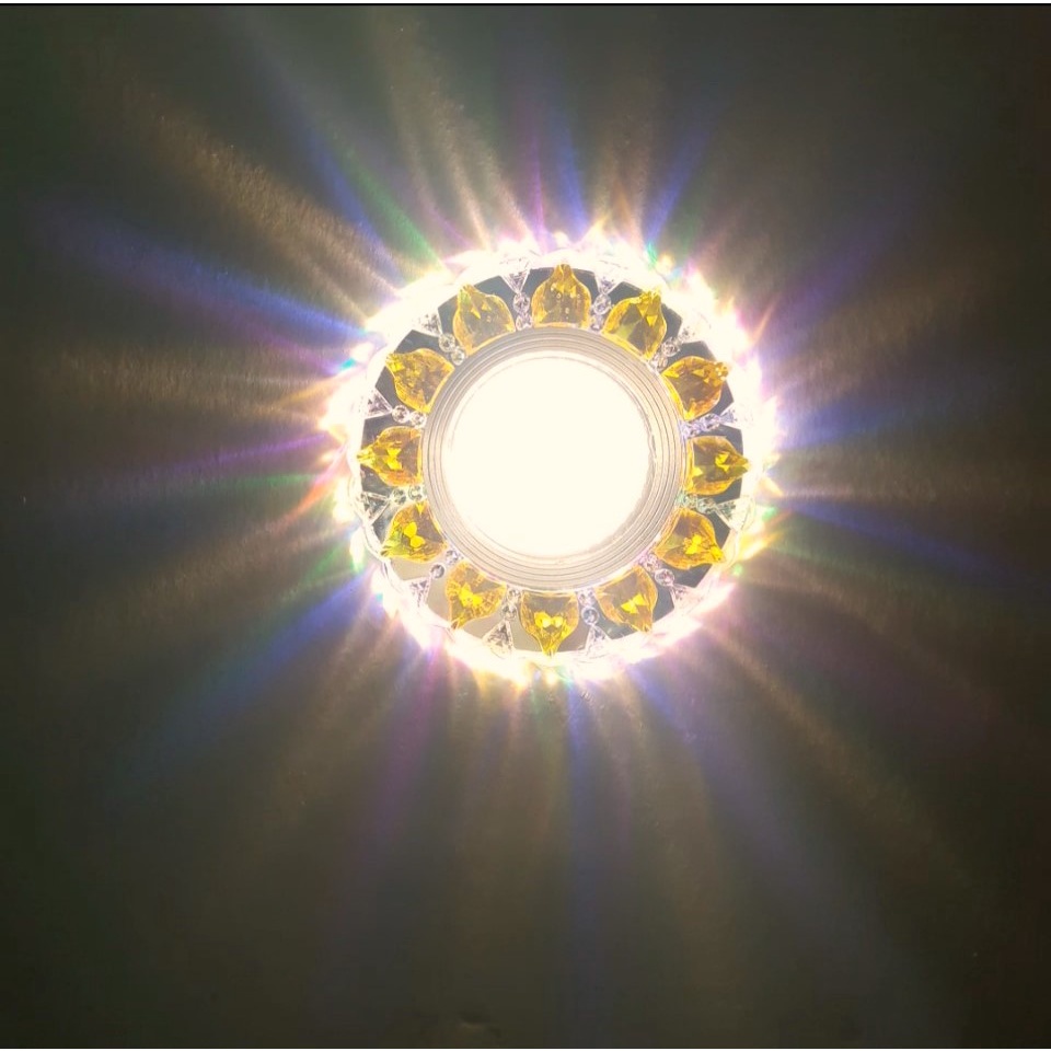 Đèn led âm trần 3 chế độ màu mẫu hoa cúc