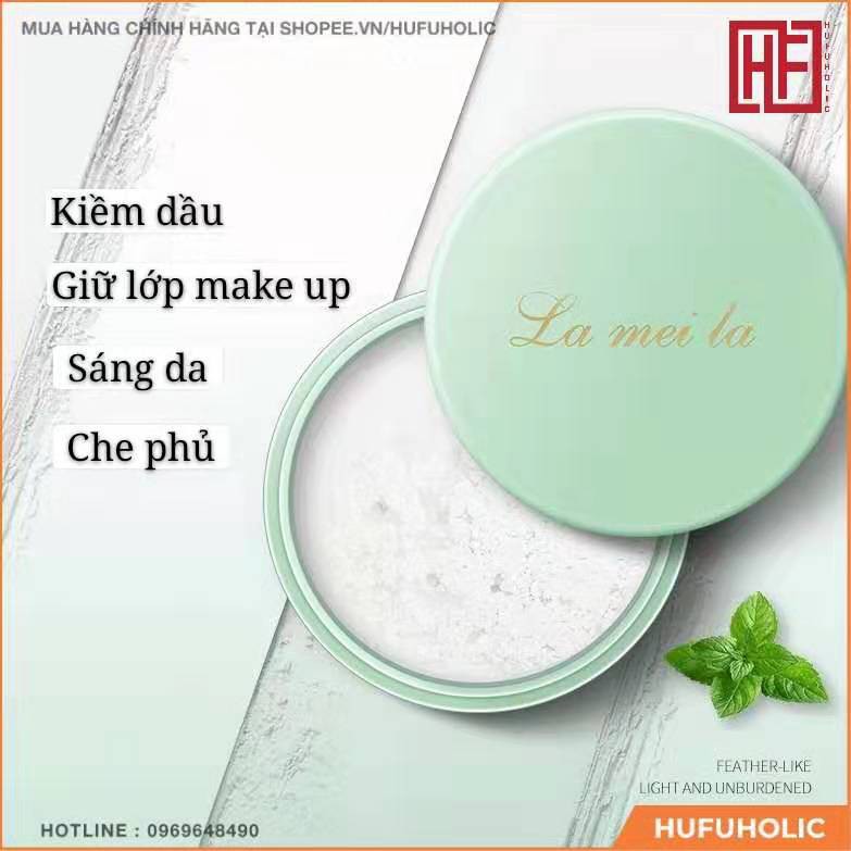 Phấn phủ bột HERORANGE Soft Yarn Light Transparent Powder kiềm dầu nâng tông LAMEILA Dazzle Bright LAML10 HERO50