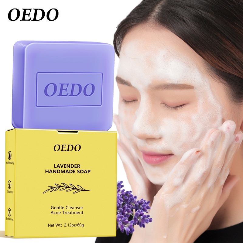 Xà phòng hoa oải hương OEDO Thực Vật Tự Nhiên Diệt Khuẩn Giữ bàn tay sạch sẽ Tự Nhiên Lâu Trôi Làm Sạch Da Làm Trắng Da khử mùi hôi Diệt Khuẩn 60g