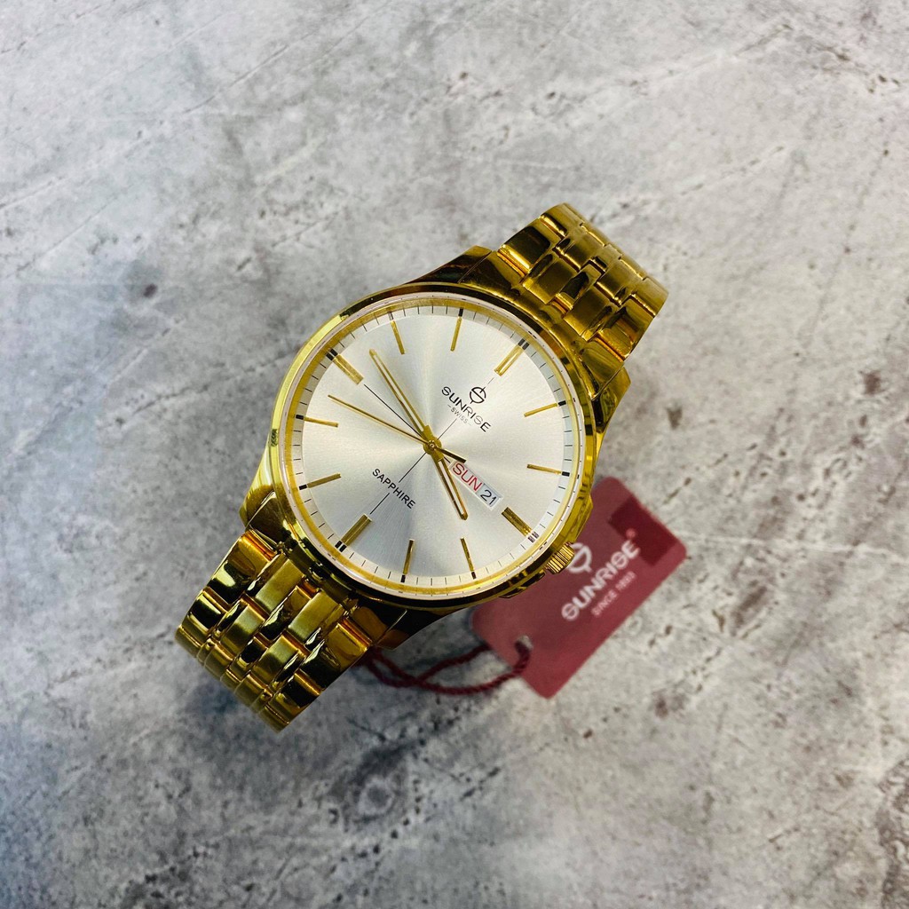 Đồng hồ Sunrise nam chính hãng Nhật Bản M1143.SA.G.T - kính saphire chống trầy - bảo