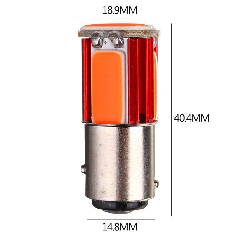 Bộ 2 đèn LED đỏ 1157 BAY15D gắn đuôi xe ô tô