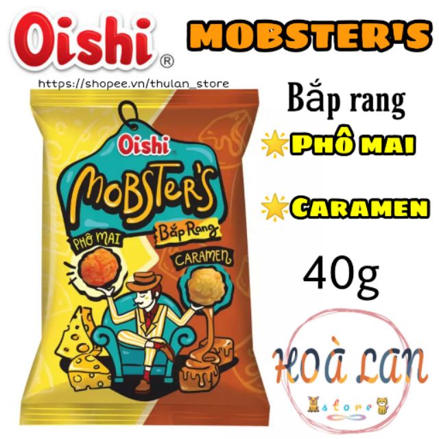 Bánh Snack Oishi® Mobster's Bắp rang phô mai x caramen gói 40g