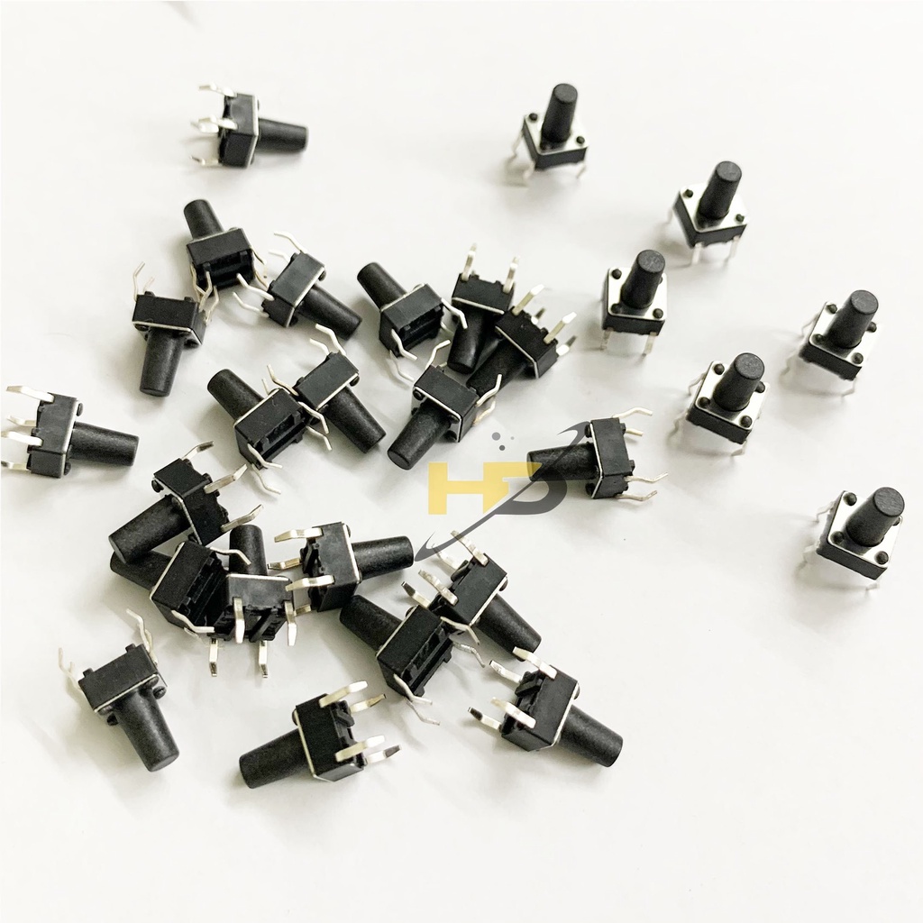 Gói 20 Nút Nhấn 6x6x9.5mm 4 Chân, Công Tắc Nhấn Chuyển Đổi DIP-4 Tiện Dụng