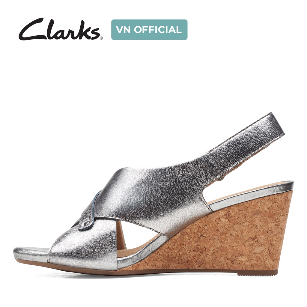 Giày Xăng Đan Đế Bằng Nữ CLARKS Margee Eve Màu Metallic
