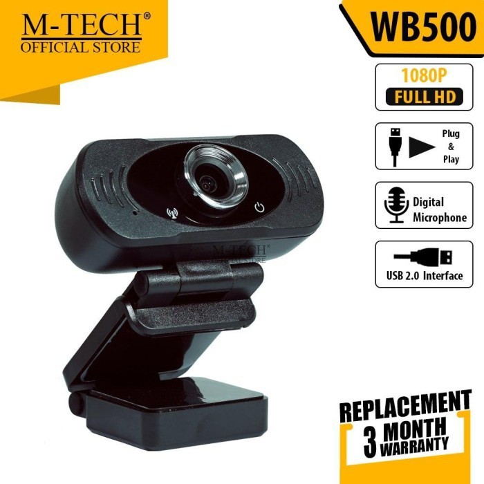 Webcam Wb500 M-tech Tích Hợp Micro Hỗ Trợ 1080p Cho Pc Laptop