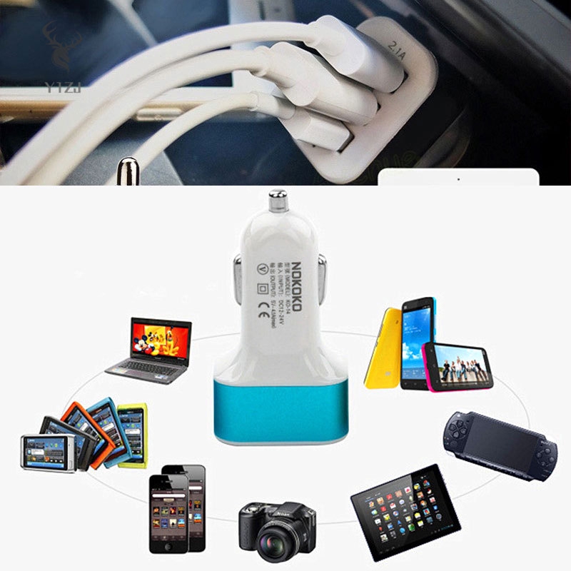 Tẩu Sạc 3 Cổng Usb 3.1a 2.1a 1.1a Cho Iphone 6 Plus Samsung S7