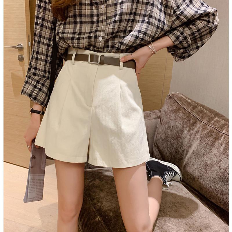 Quần Short Ống Rộng Lưng Cao Thời Trang Xuân Hè 2021 Cho Phái Nữ