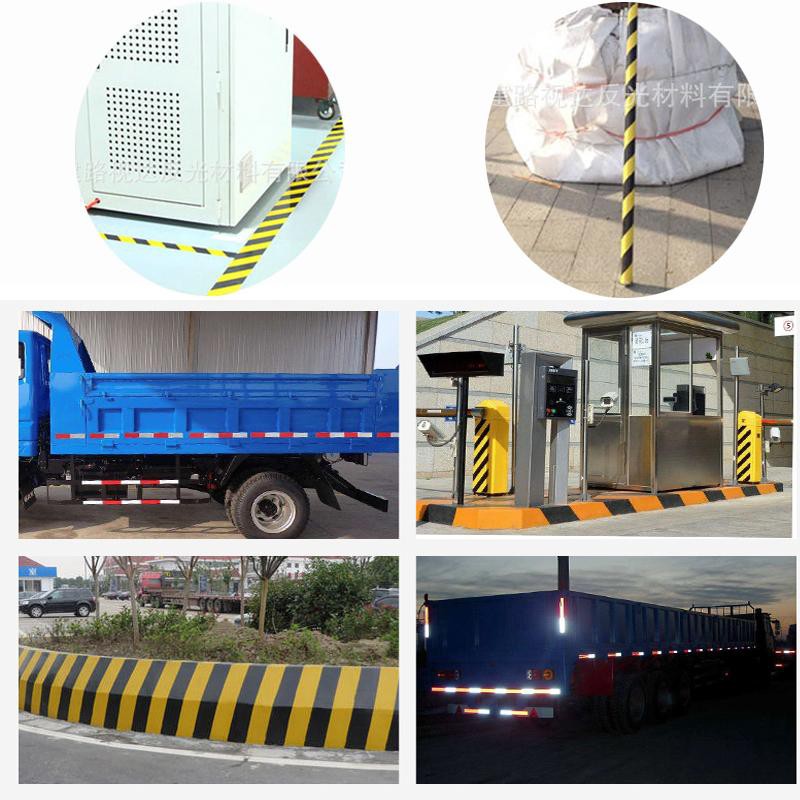 Decal Cảnh Báo Phản quang xéo 2 màu