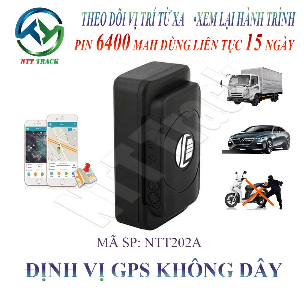 Thiết Bị Định Vị Không Dây NTT202 Pin Khủng