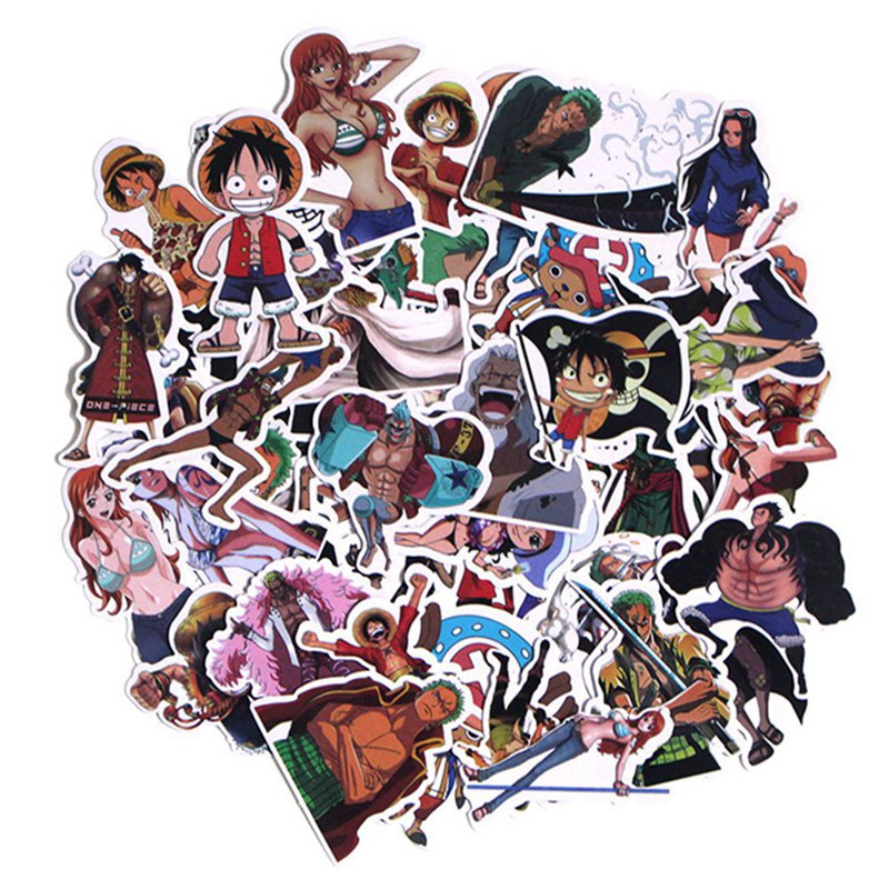 Tmdbyx Bộ 53 Miếng Dán Hình One Piece Trang Trí Đa Năng Độc Đáo