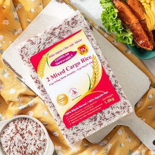 Gạo lứt huyết rồng mix gạo trắng thơm túi 1,8kg hút chân không