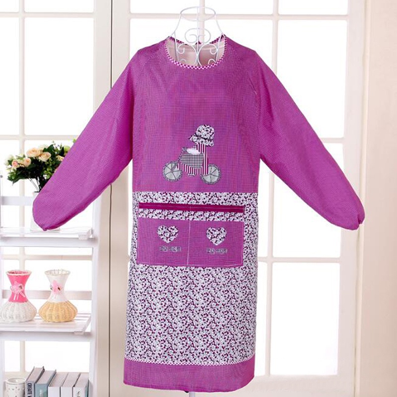 Tạp Dề Nấu Ăn Có 2 Túi Họa Tiết Dễ Thương Phong Cách Hàn Quốc