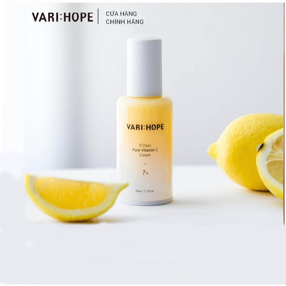 Kem dưỡng trắng da, mờ thâm mụn Vitamin C Varihope 8 Days Pure Vitamin C Cream 7%