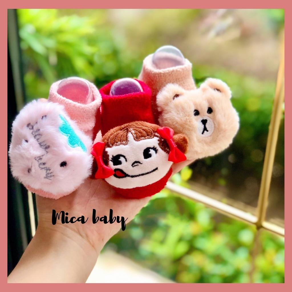 Tất vớ bông xù hình thú siêu đáng yêu cho bé Mica baby