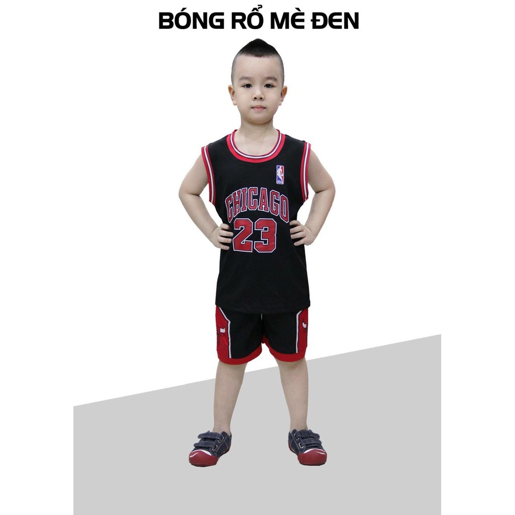 Bộ đồ bóng rổ trẻ em CPSports (Đen)