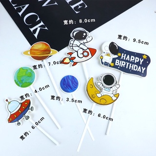 Set Cắm Phi Hành Gia Trang Trí Bánh