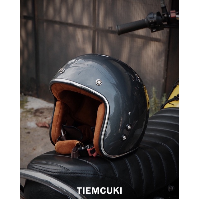Nón bảo hiểm Kraft Helmet - Ciment Bóng - Vintage Motocycle