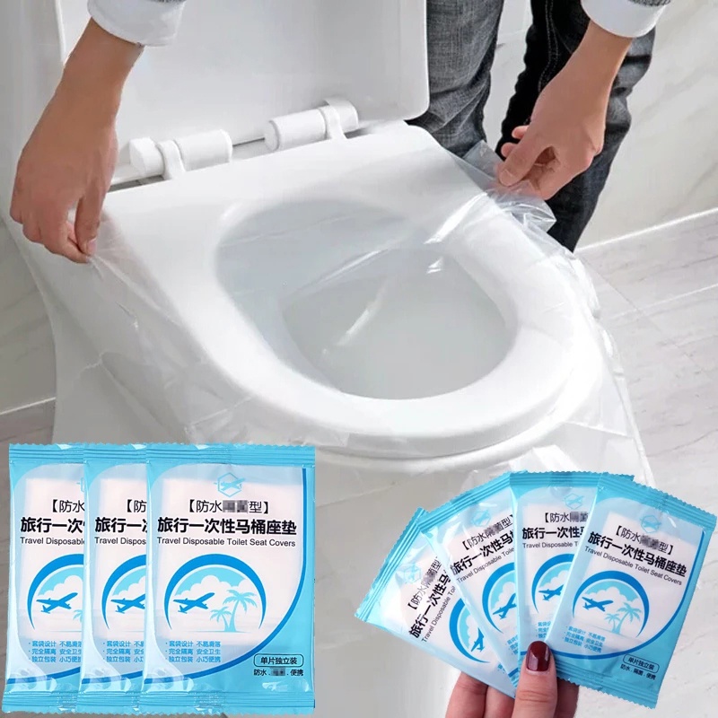 Bộ 10 Tấm Lót Bồn Cầu Di Động Chống Nước Dùng Một Lần
