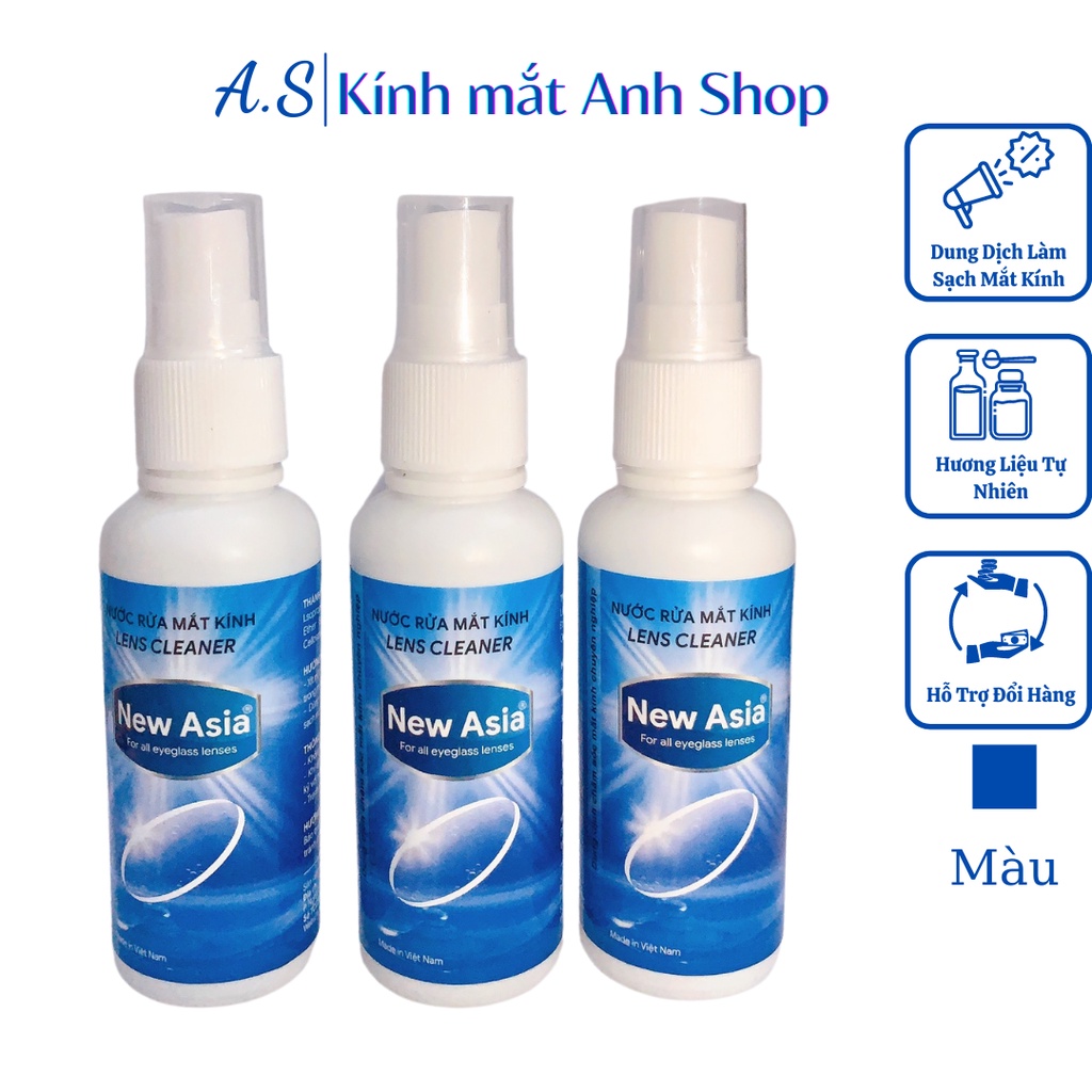 Nước lau kính dạng xịt chuyên dụng dành cho mắt kính, màn hình điện thoại 60ml giúp mắt kính sạch trong hơn