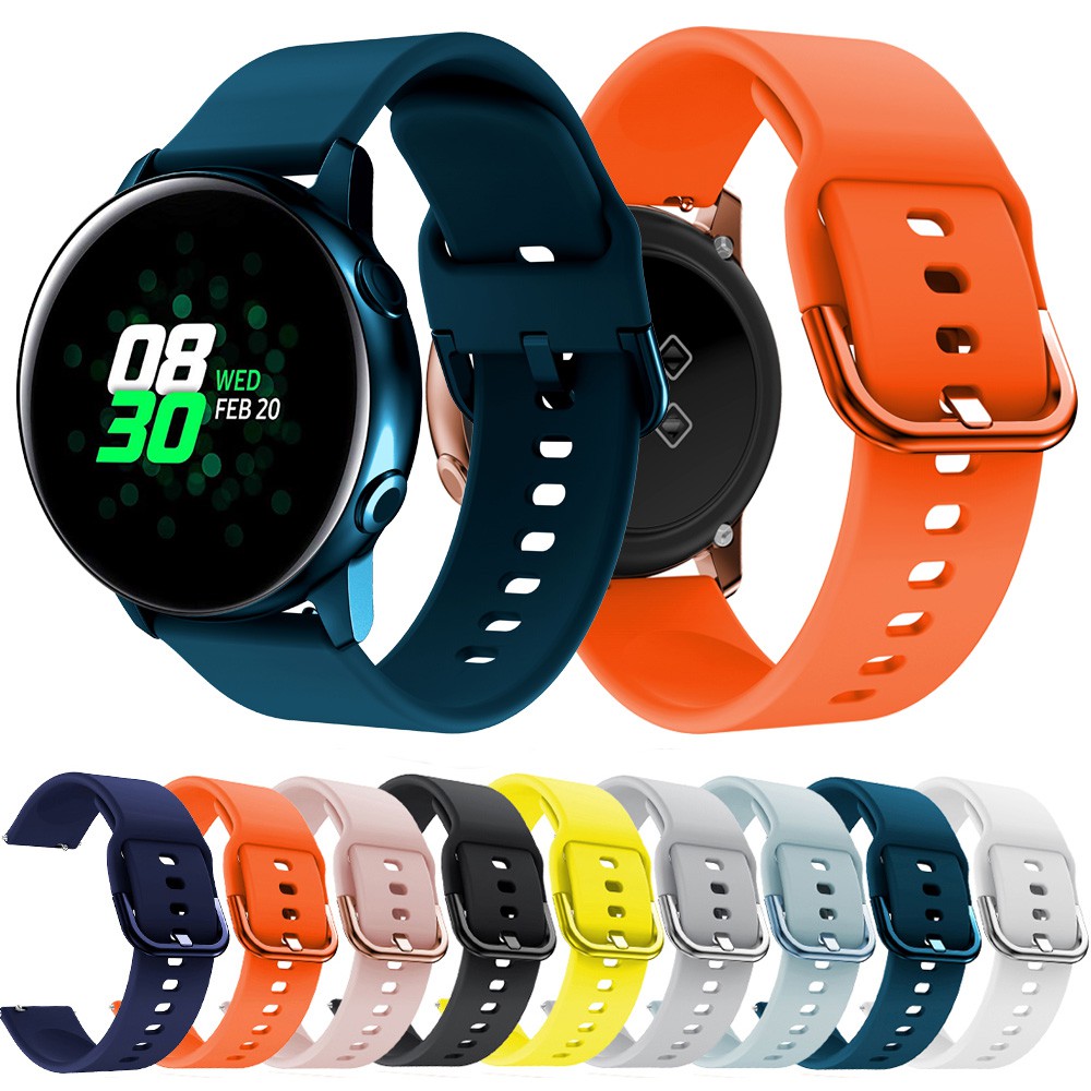 Dây đeo đồng hồ chất liệu silicon dành cho Samsung Galaxy Watch Active 2 44mm/40mm Active 1 40mm