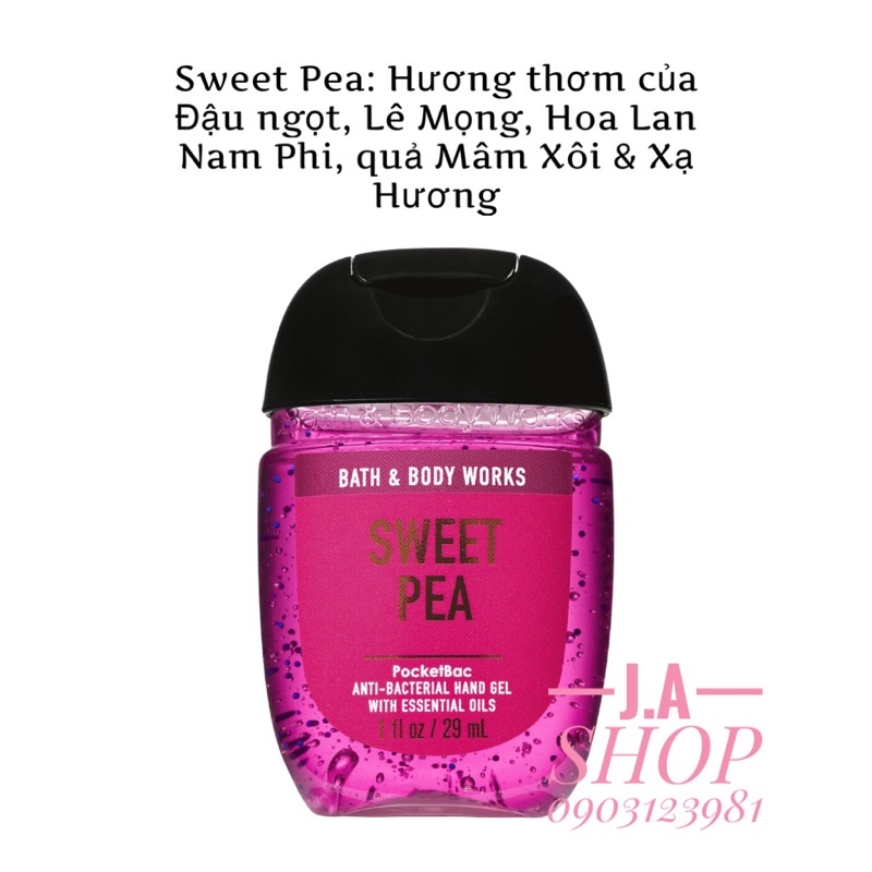 (Nhóm Mùi Ngọt) Nước Rửa Tay Khô Bath &amp; Body Works Dung Tích 29ml (JA Shop)