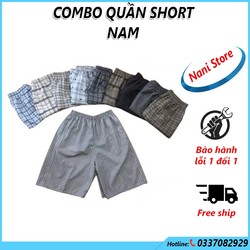 Combo 5 Quần Short Nam, Quần Đùi Nam Vải Mềm, Siêu Nhẹ, Dáng Thể Thao, Thiết Kế Trẻ Trung Năng Động