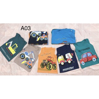 Set 2 áo ba lỗ bé trai