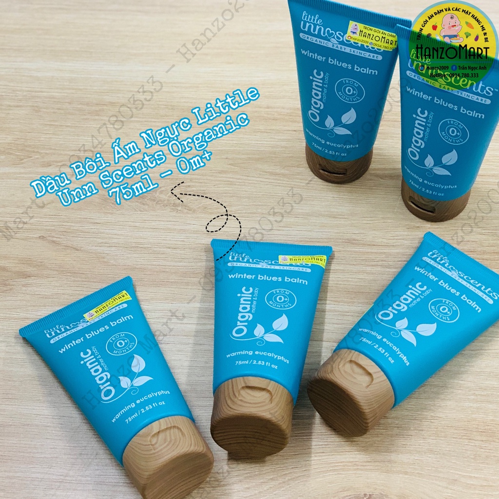 Dầu bôi chống cảm ấm ngực cho bé Little Innocents organic