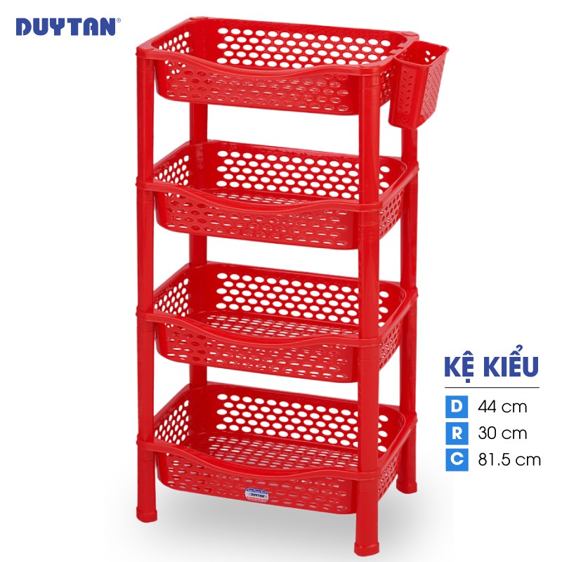 Kệ kiểu nhựa DUY TÂN 4 ngăn (44 x 30 x 81.5 cm) - 47363 - Giao màu ngẫu nhiên