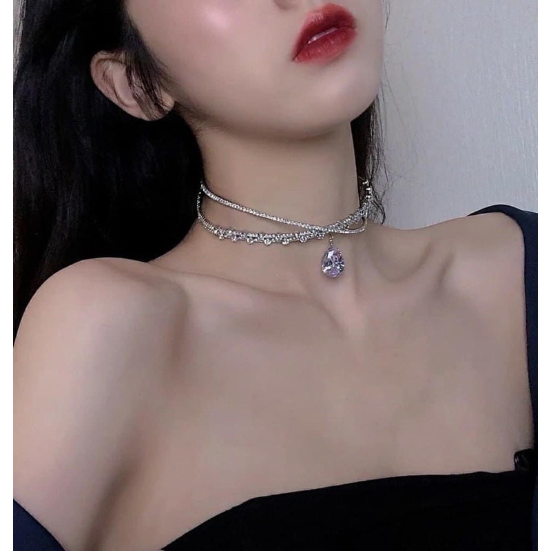 Vòng cổ - chocker đá nhân tạo mẫu mới hottrend