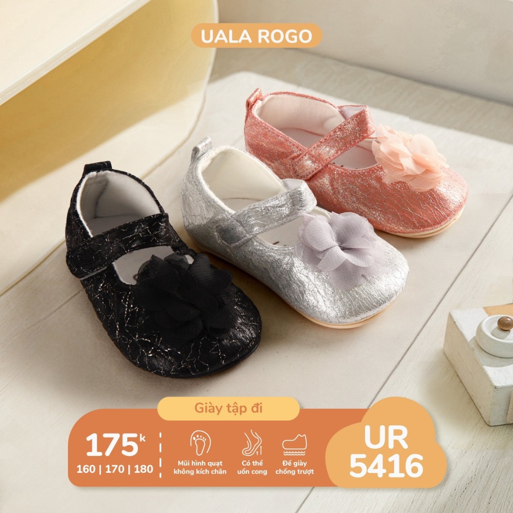 Giày tập đi Ualarogo đế cao su chống trượt quai dán êm chân an toàn 5416