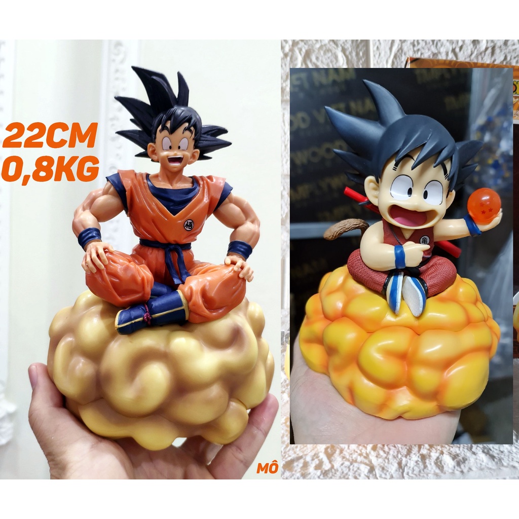 [22cm-500g] Mô hình goku cưỡi cân đẩu vân kid songoku FIGURE DRAGONBALL dragon ball cầm ngọc rồng songoku mây