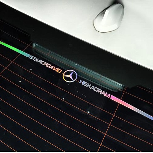 Miếng dán logo 65cm phản quang nhiều màu sắc chống trầy xước trang trí cửa xe hơi