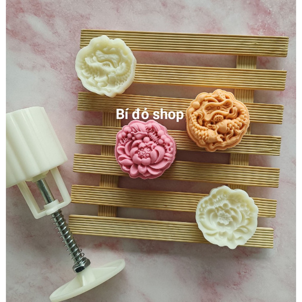 Khuôn trung thu lò xo CÁ SEN 2 mặt 1 nhấn 150g