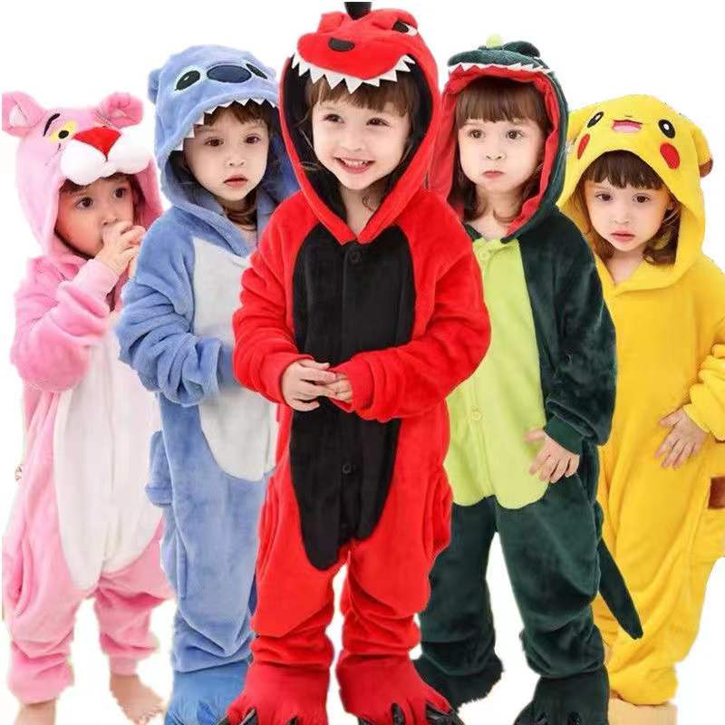 Bộ Đồ Ngủ Liền Thân Hình Khủng Long Cho Bé