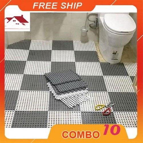 [FREESHIP] Tấm lót sàn,thảm nhựa lỗ kháng khuẩn,chống trơn,trượt kt30*30 cm sạch sẽ,thoáng mát,êm chân,an toàn cho trẻ