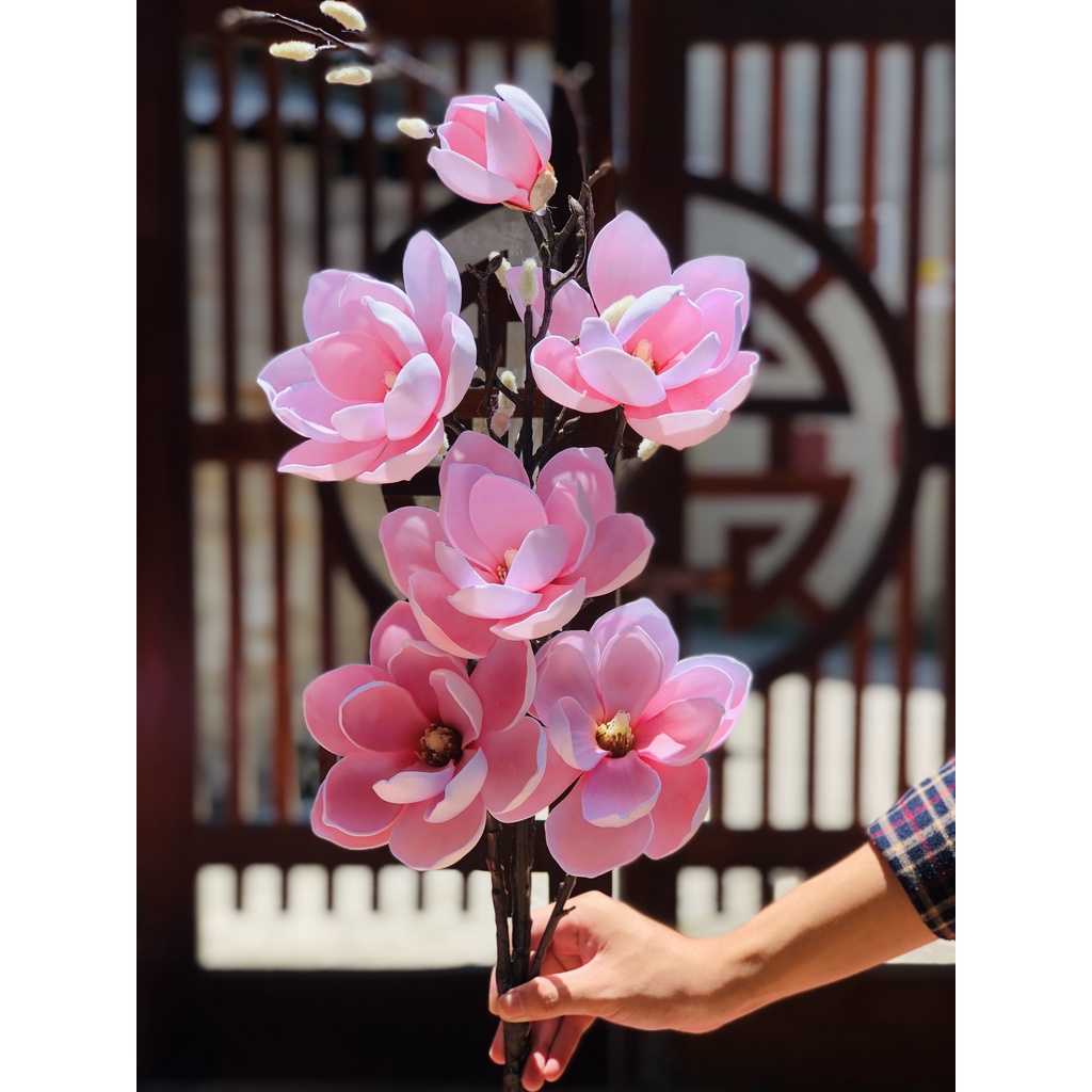 Mộc Lan đại sẵn 5 màu cành cao 1m3 cắm bình hoa trang trí sang trọng và lịch sự