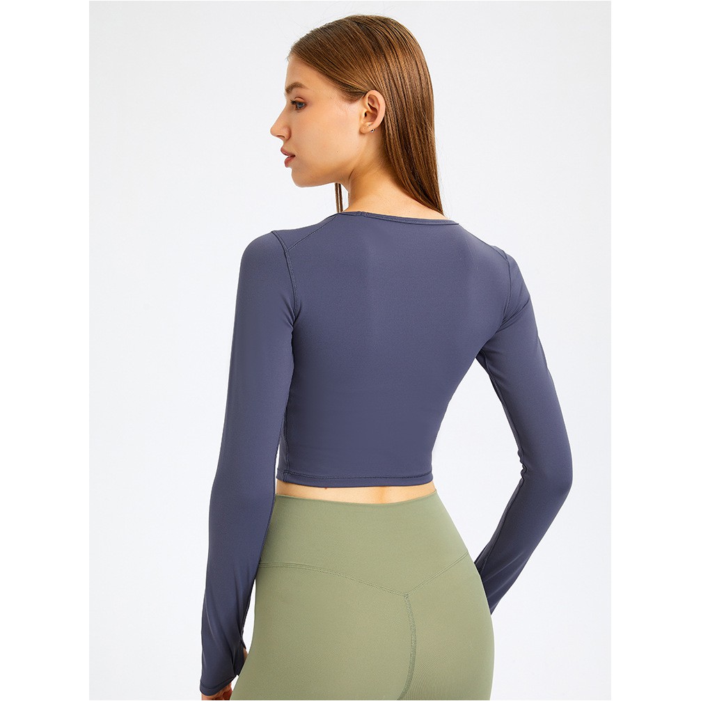 Áo tập dài tay Lululemon Ever Elated Cropped Long Sleeve - Áo tập thể thao Lulu không logo
