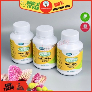 Viên Uống Bổ Sung Vitamin E Chống Oxy Hoá MEGA Natural Vitamin E 400IU Lọ 30 viên nang – Minpharmacity