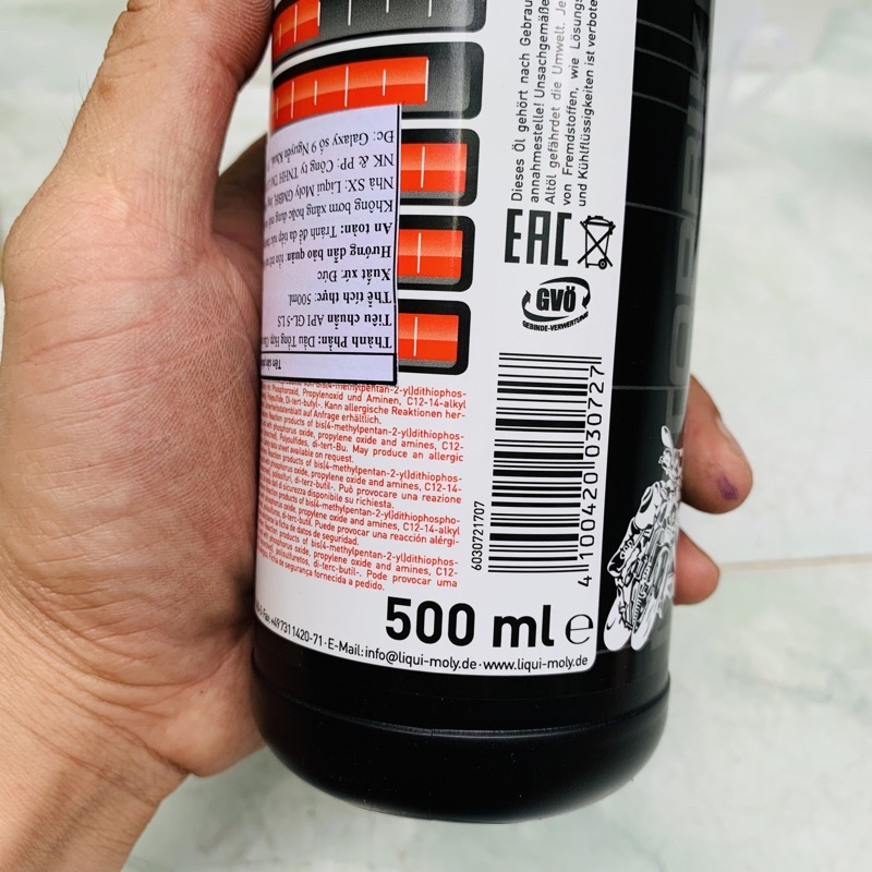 Nhớt Hộp Số - Nhớt Láp LIQUI MOLY Motorbike Gear Oil 75W-140 GL5 VS 3072 500ML Made in Germany