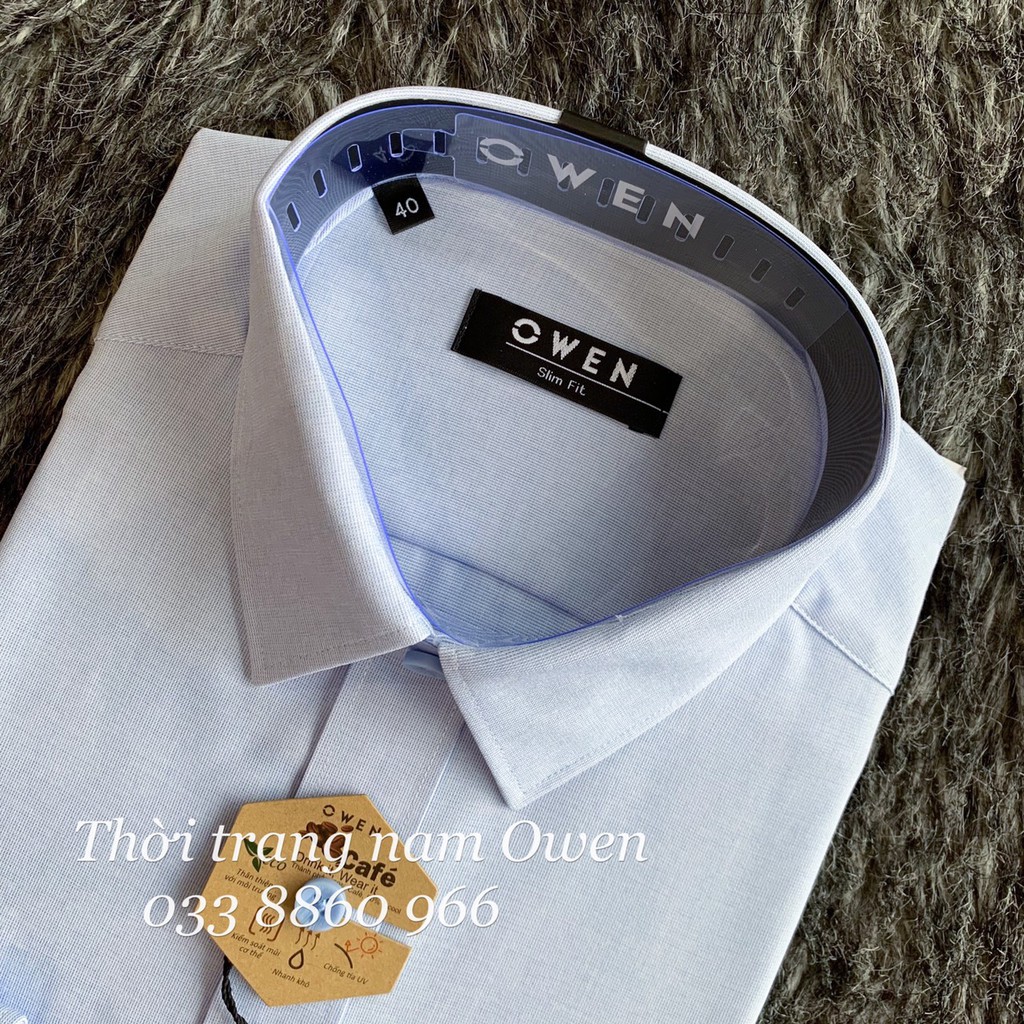 OWEN - Áo sơ mi dài tay Owen Slimfit chất cafe 23090 / 22727