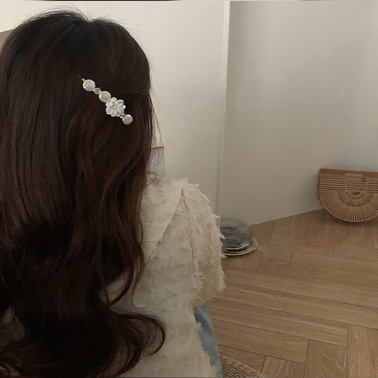 Kẹp tóc mái Peppermint 52158 đính ngọc trai nhân tạo thời trang