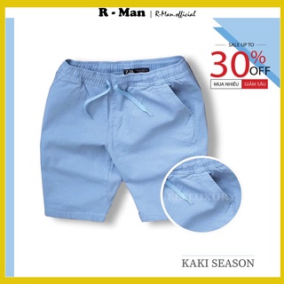 Quần short kaki nam cao cấp, Quần ngố nam chất dày dặn co giãn không bai xù - R MAN