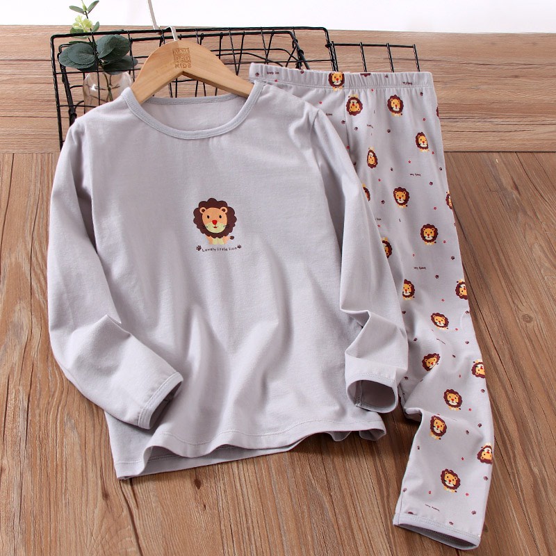 12-40kg Bộ Cotton Dài tay Thu Đông Hãng MamDadKids cho Bé Trai mẫu sư tử