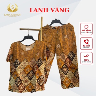 Bộ lanh mặc nhà cho mẹ trung niên đồ bộ nữ Tôn. Tole.01