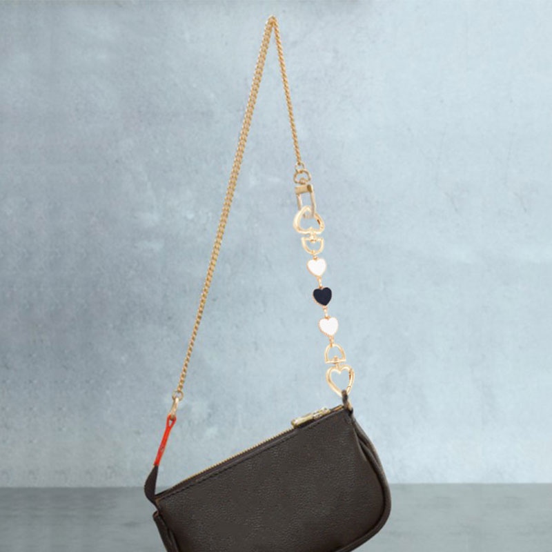 Dây xích hình trái tim treo túi xách phụ kiện mở rộng