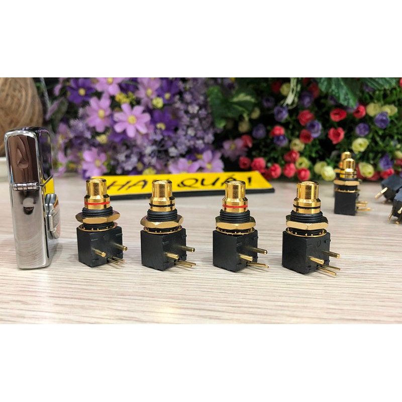 [Mã ELHACE giảm 4% đơn 300K] Cặp jack cắm Gold RCA Deluxe sockets Connector