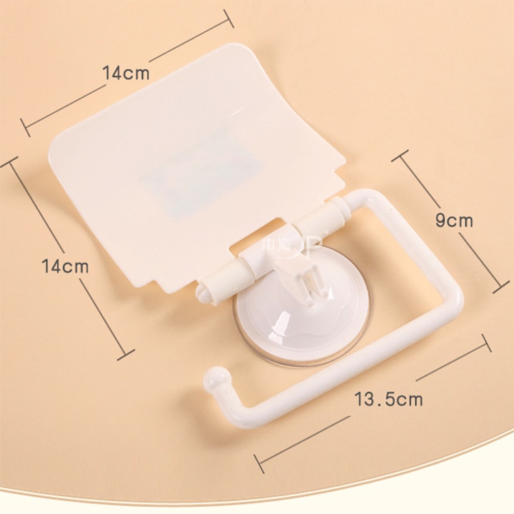 Hộp đựng giấy vệ sinh giác hút hongkong_store sieure888 Hộp đựng giấy vệ sinh cuộn dính tường hút siêu chắc có nắp che