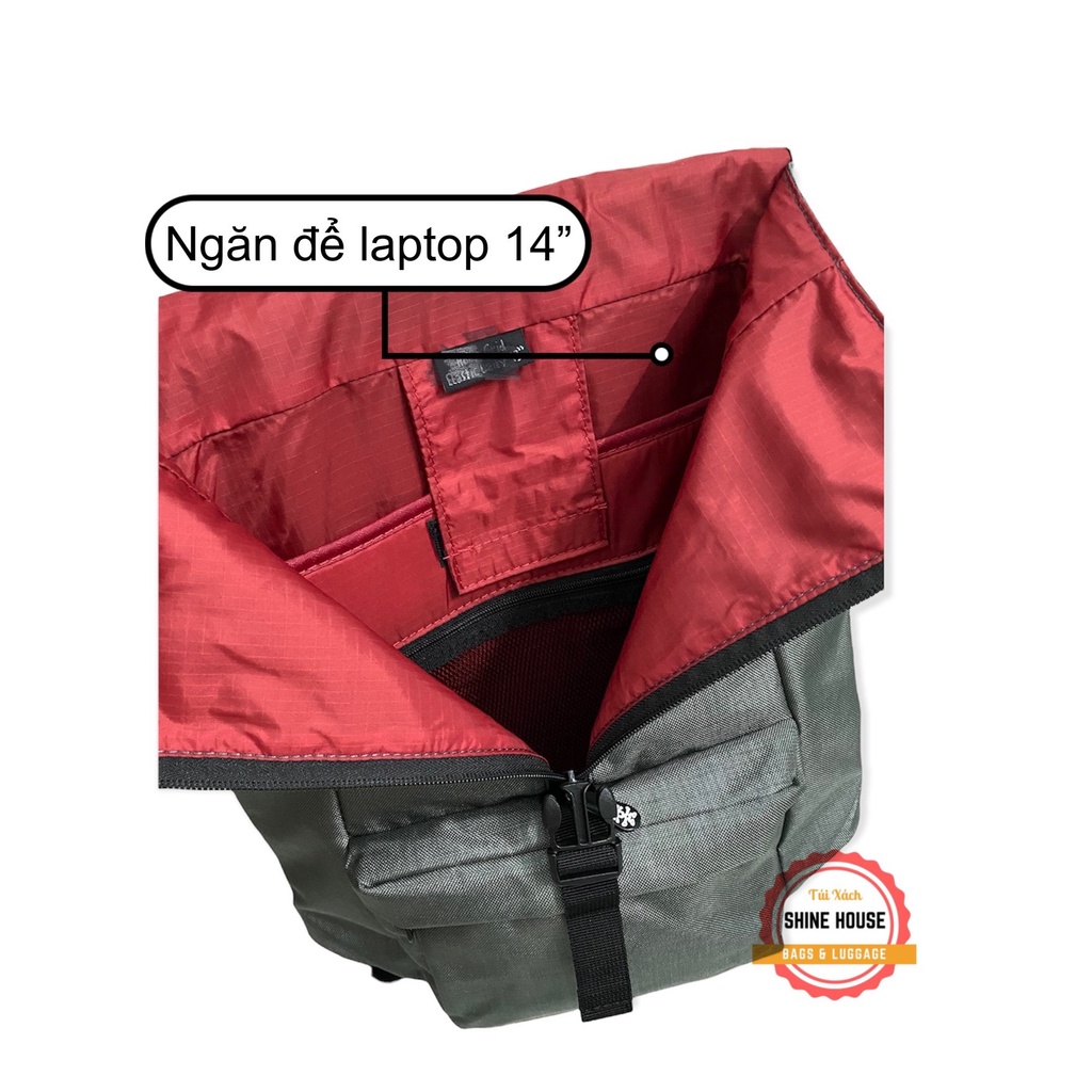 Balo Crumpler Ghép Màu Thời Trang Công Sở Laptop 14 Inch Màu Xám Cá Tính - Shine House